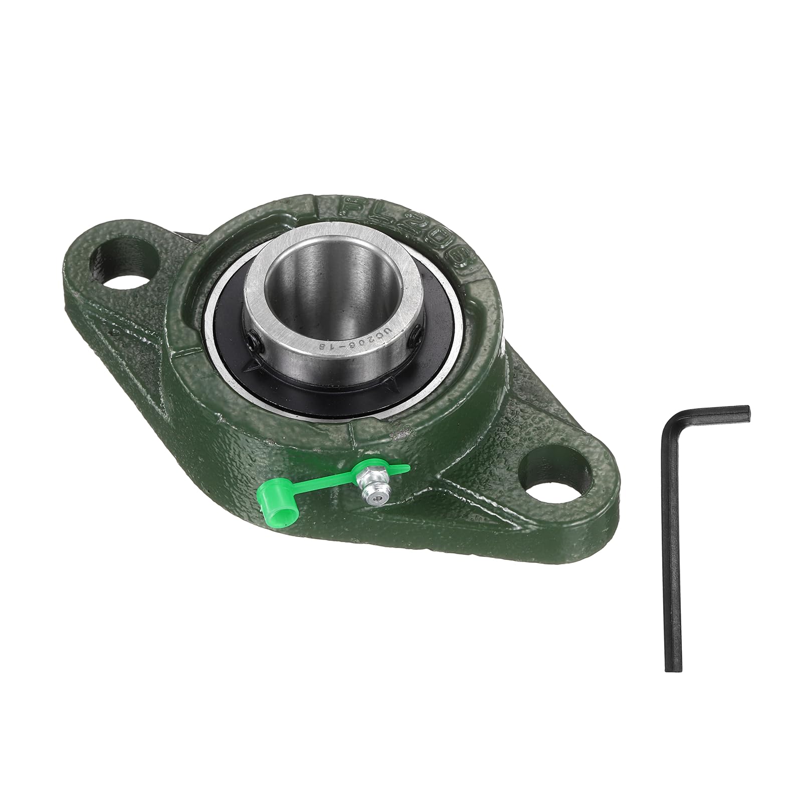 QUARKZMAN UCFL206-18 Cuscinetti A Cuscinetto, Foro Da 1-1/8 Pollice Autocentrante, Base In Ghisa Solida, Cuscinetto A Sfera Montato A Flangia In Acciaio Cromato, (ABEC3)