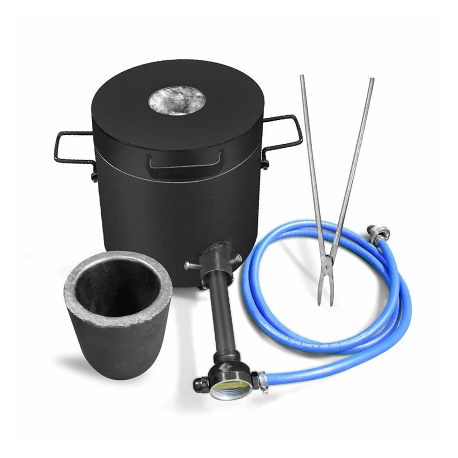 6Kg Foundry Clay Graphite Crucible Furnace Torch Melting Casting Refining Gold Silver Copper Brass Aluminum