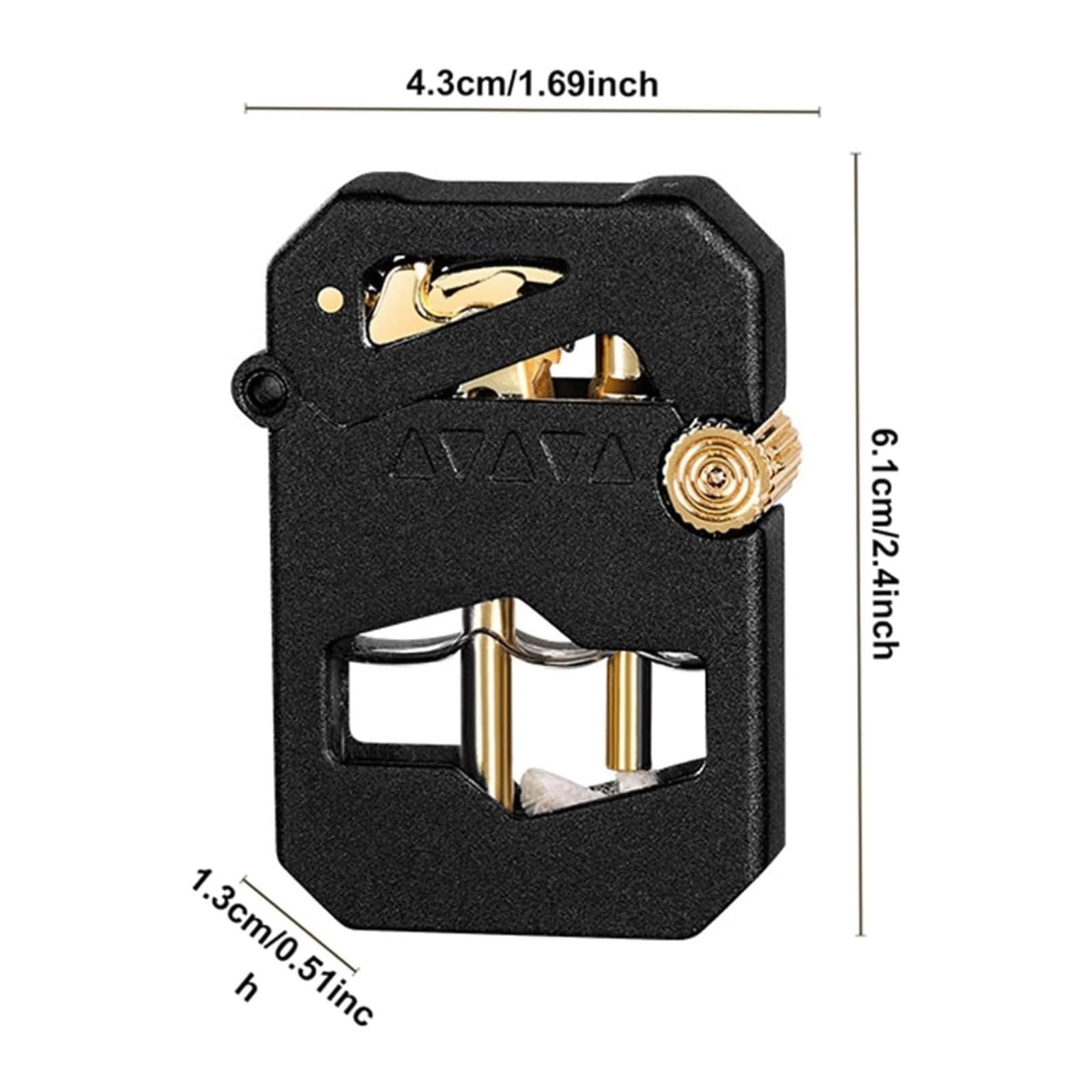 Briquet mécanique à kérosène en métal - Allumage à un bouton - Réservoir de carburant transparent - Design réutilisable - Parfait pour l'extérieur et comme cadeau - Article de collection de style