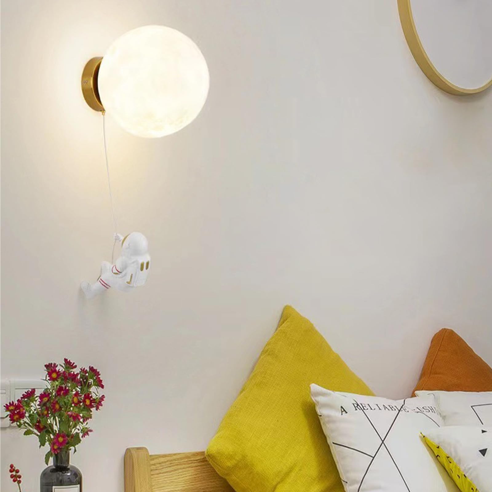 Lampa ścienna LED do wnętrz nowoczesna astronauta lampa ścienna przestrzeń astronauta pokój dziecięcy lampka nocna oświetlenie ścienne chłopiec dziewczyna sypialnia salon lampka nocna (ciepłe światło
