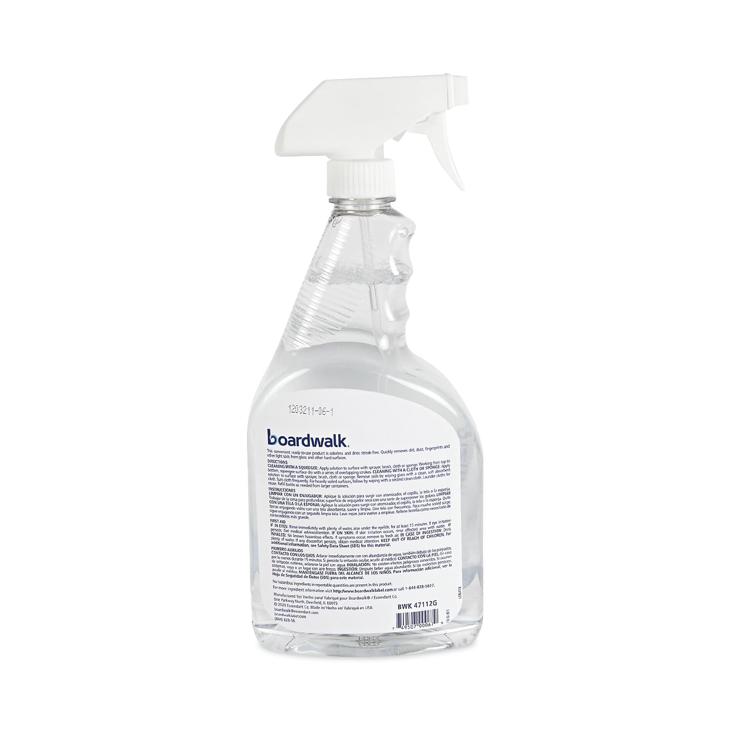 Boardwalk BWK37112G Natural Glass Cleaner, 32 oz Trigger Bottle (Case of 12)