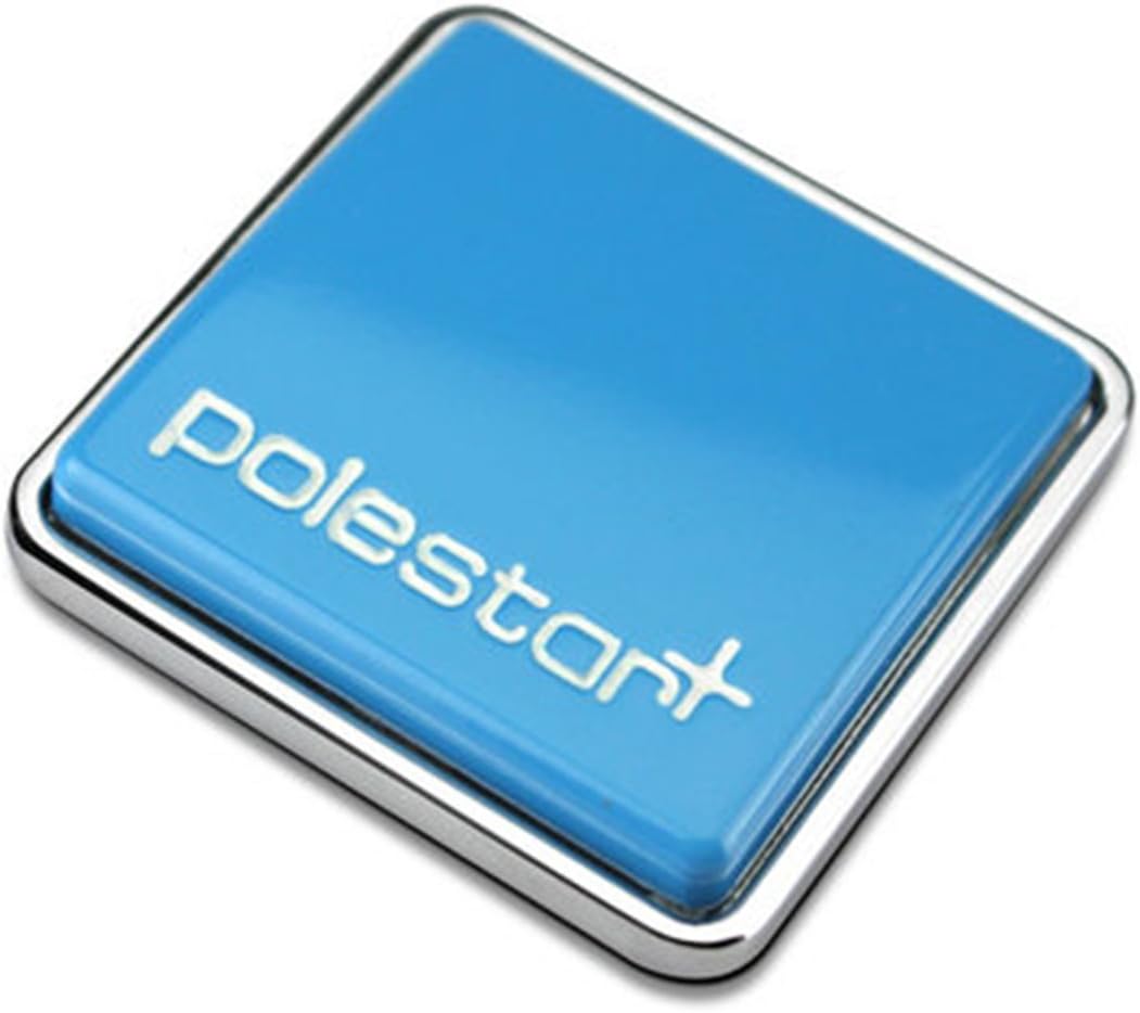 Car Body Badge Metal Sticker for Volvo XC60 S60 V60 Polester Car Front Middle Frame and Desktop Badge (Polestar Sticker 1.69in (with Silver Edge))