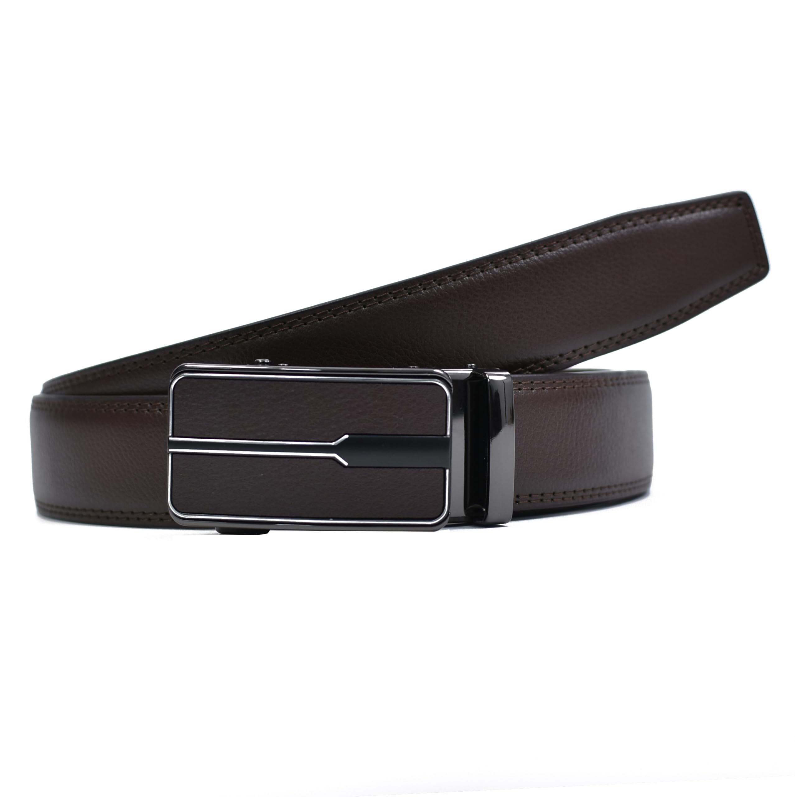 WildHorn Men's Genuine Leather Belt for Men| Premium Auto-Lock Buckle | Adjustable up to 48” | Formal & Casual Wear | Micro-Adjust Fit | Stylish Gift Box Included (COFFEE BROWN) - Image 8 thumbnail
