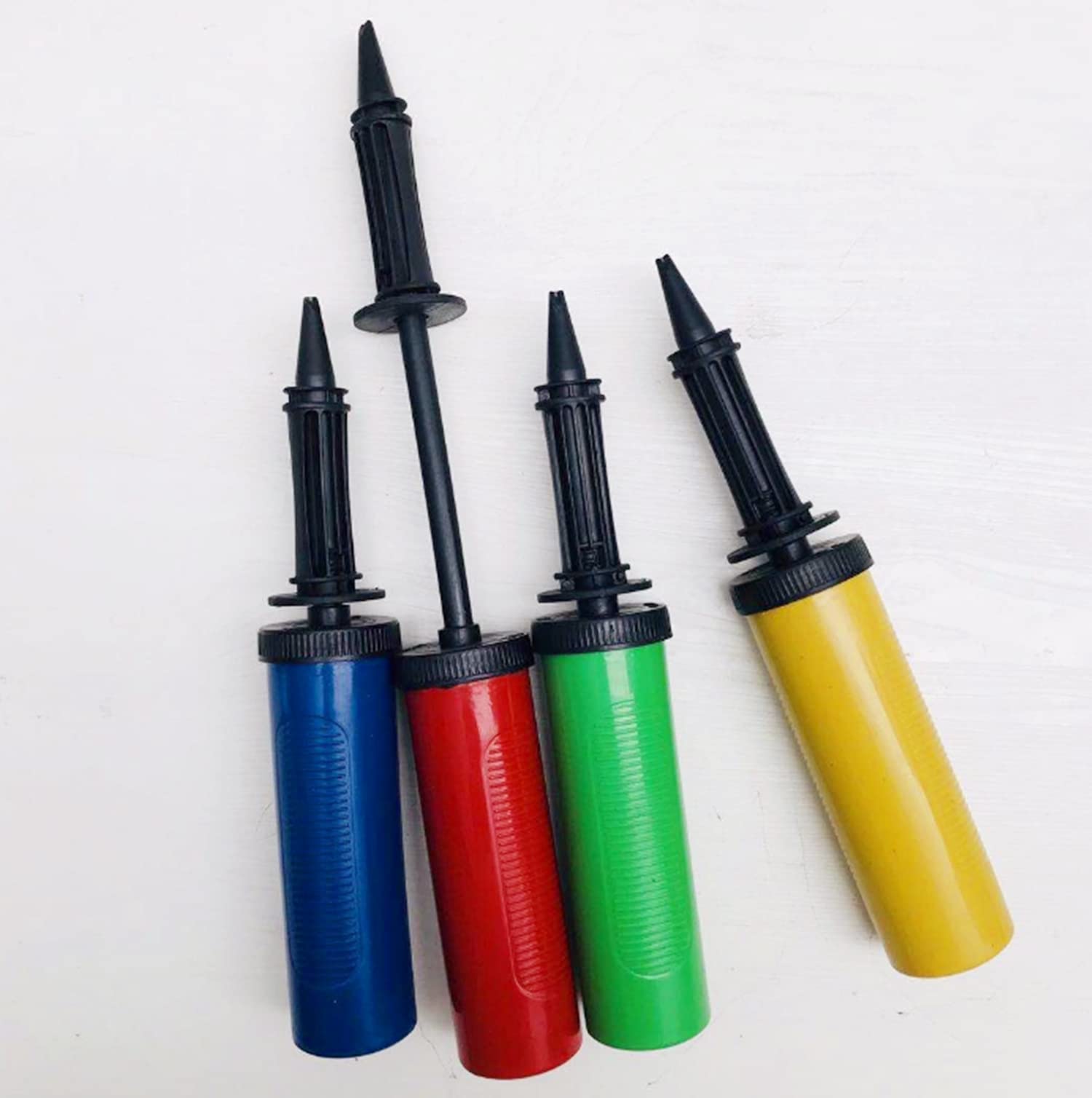 LATRAT Lot de 4 pompes à main, pour fête d'anniversaire, gonfleur manuel, matériau léger, durable, stable et robuste