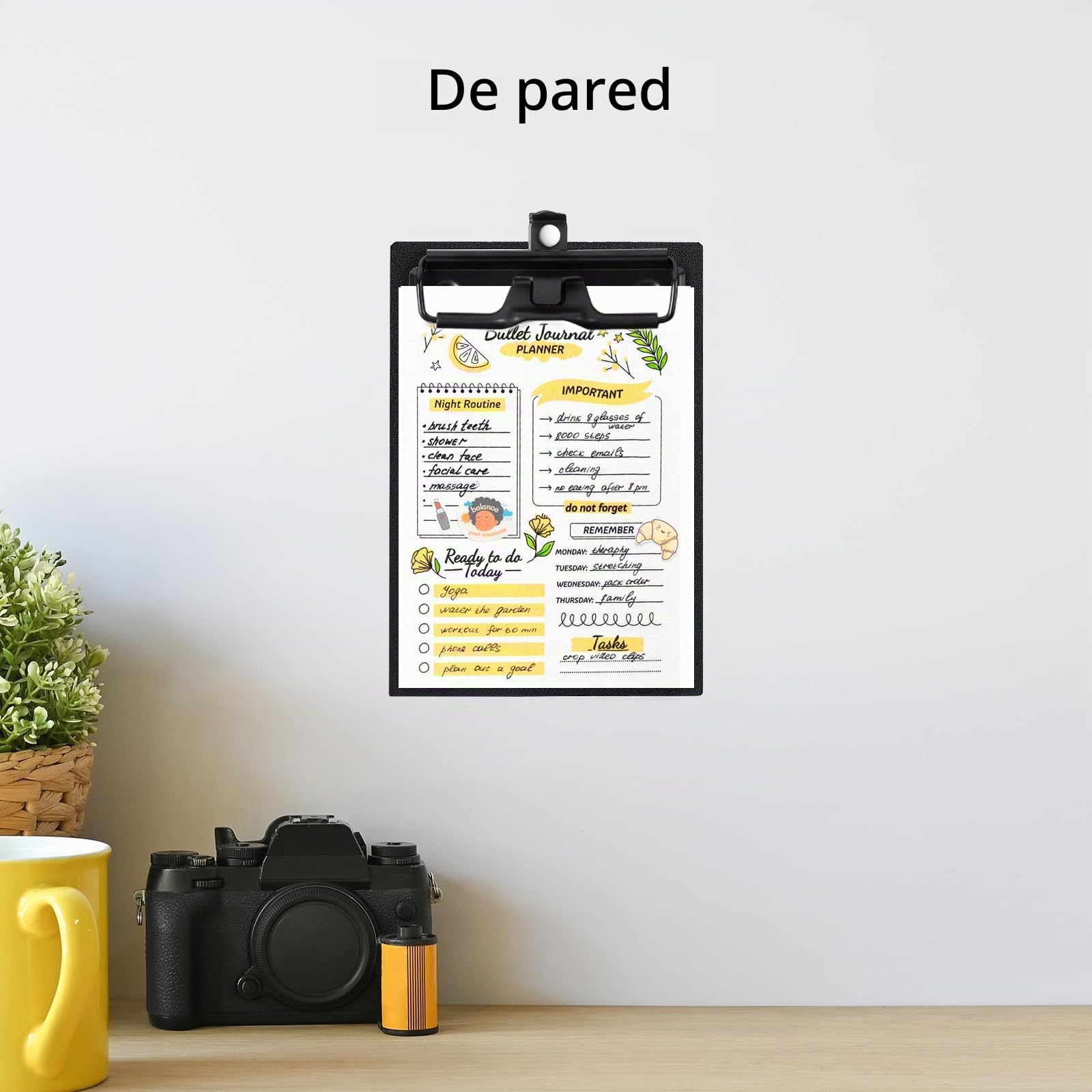 FRETONBA Portapapeles A6 Mini, 2 Piezas Carpeta Portadocumentos con Pinza y Lazo para Colgar Retráctil, Porta Documentos para Guardar Papel, Clipboard para Oficina, Restaurante, Aula, Negro
