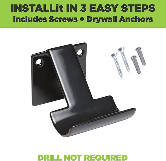 HIDEit Uni-C Pro Mount - Rubber Dipped Steel Controller Wall Mount - Fits Most Game Controllers Including PlayStation, Xbox, NVIDIA, Nintendo and More
