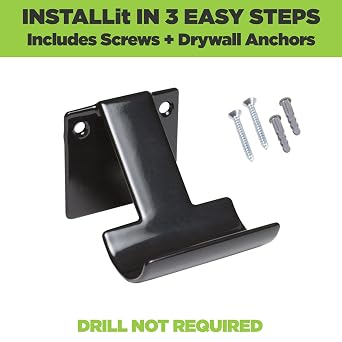 HIDEit Uni-C Pro Controller Wall Mount - Rubber Dipped Steel Mount for PS5 Pro | Xbox | PlayStation| Nintendo and More - Universal Fit for Most Game Controllers