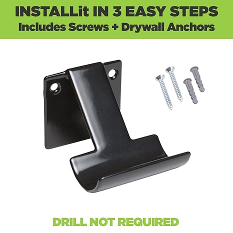 HIDEit Uni-C Pro Controller Wall Mount - Rubber Dipped Steel Mount for PS5 Pro | Xbox | PlayStation| Nintendo and More - Universal Fit for Most Game Controllers