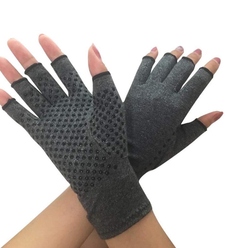 Gants pour l'arthrite en silicone gris antidérapants pour la physiothérapie des doigts