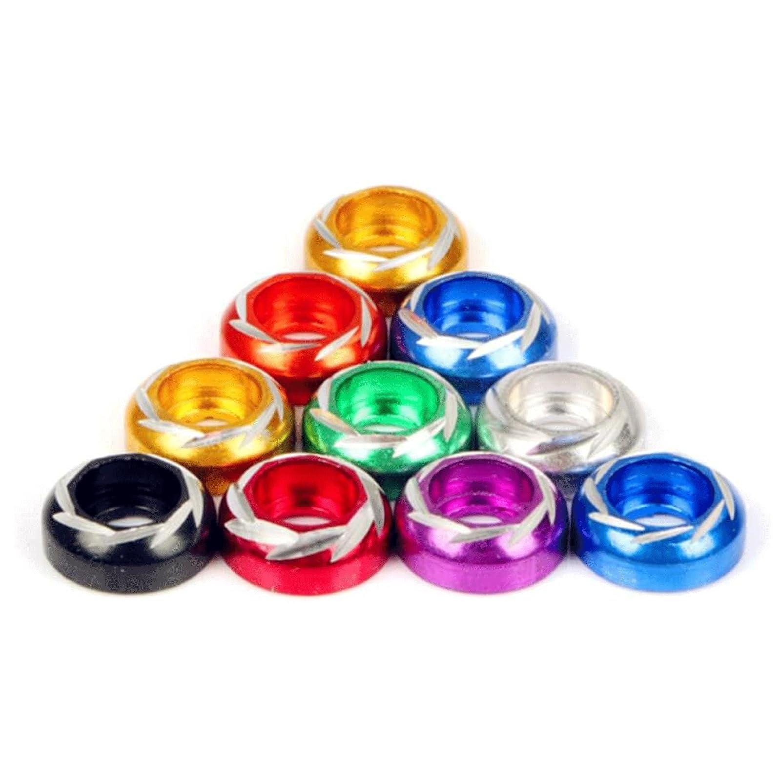 450 pezzi di guarnizioni piatte in alluminio, rondelle assortite