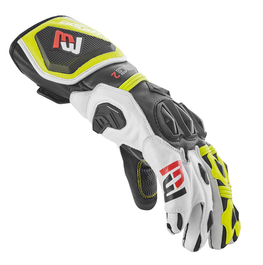 Bogotto Monza Guanti da moto perforati, blu/bianco/rosso, XS