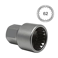 Vista 71 de ABC-67 21Pt Outer Ring 2mm Wheel Locking Nut Key for Porsche VW Toureg Panamera/Cayenne/Macan/Cayman/SUV, Nut Socket Adapter, Anti-Theft Lug Nut