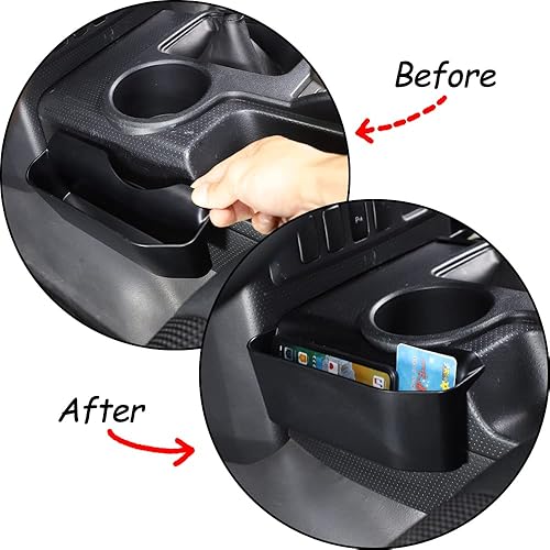 Miniatura 2 de LLKUANG Central Gear - Caja de almacenamiento en ambos lados para Toyota FJ Cruiser 2007-2021 Bandeja multifuncional de ABS para automóvil, bandeja