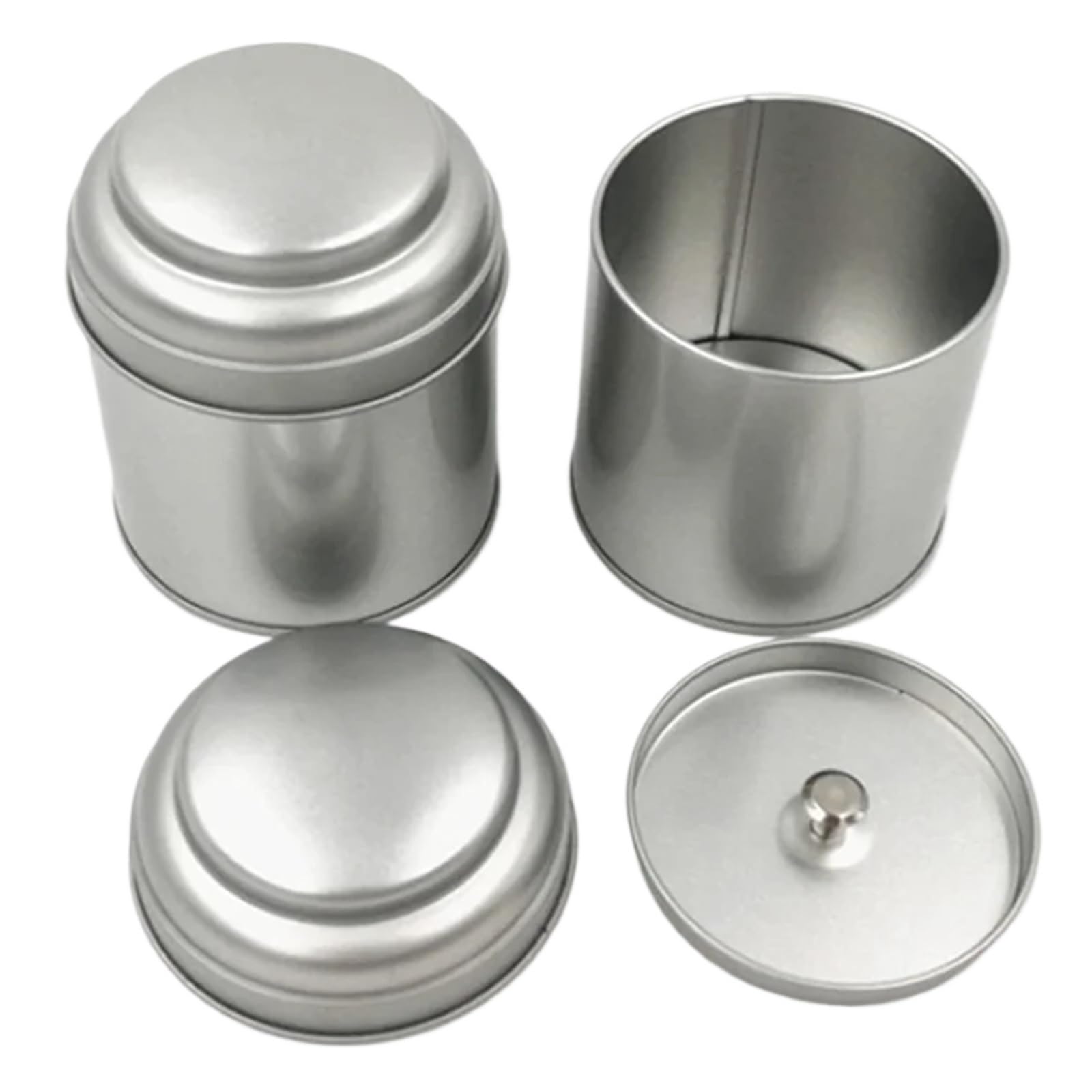 Lata de té 12 piezas con tapa doble hermética, redonda, 8 oz, for cocina, hojas sueltas pequeñas para Almacenamiento