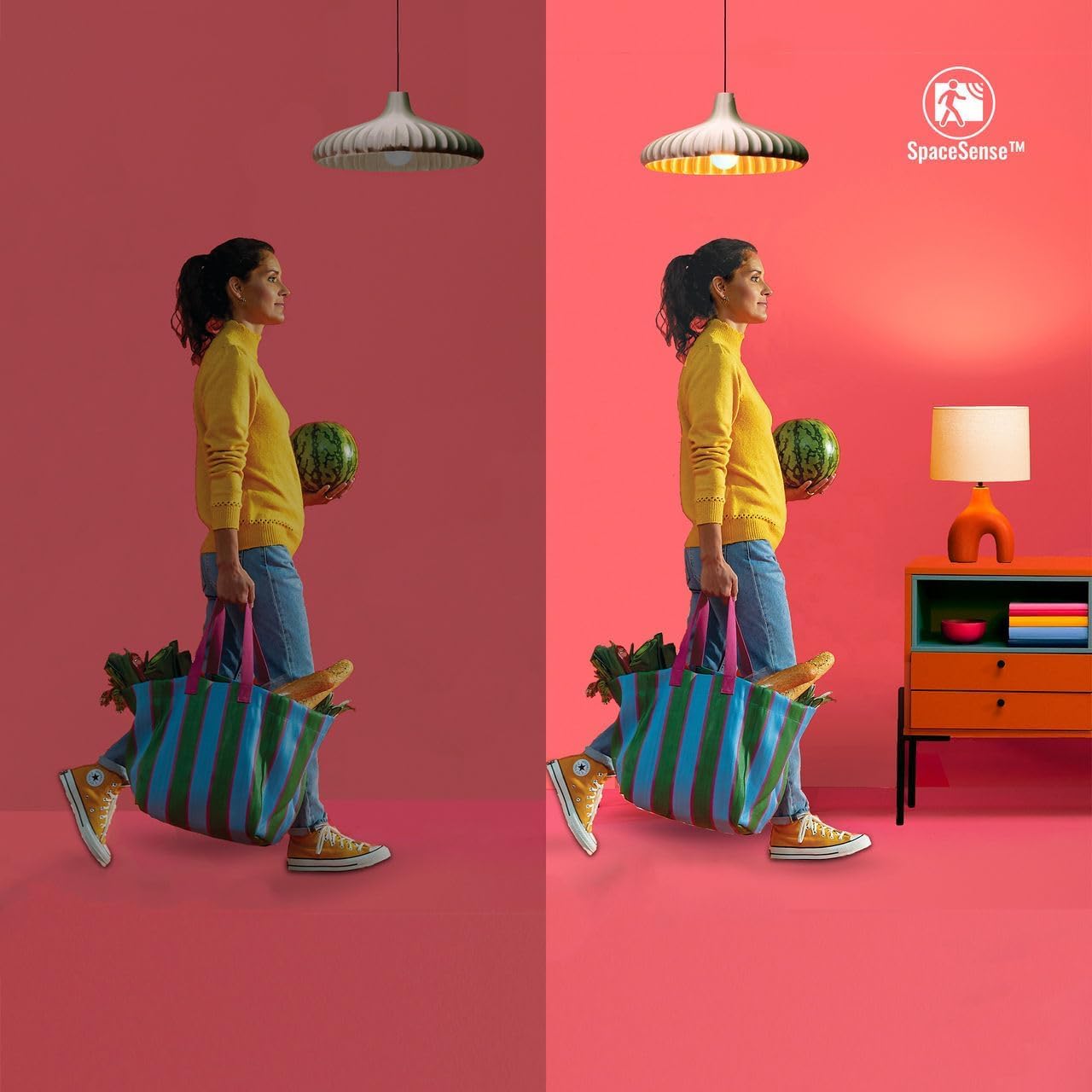 WiZ lampe à poser portable Wi-Fi couleur SQUIRE Wi-Fi 2200-6500K, Blanche, fonctionne avec Alexa, Google Assistant et Apple HomeKit
