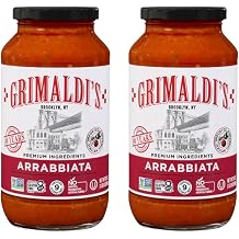 Grimaldis Arrabbiata Pasta Sauce | Pack of 2 24oz Each | Spicy Italian Recipe | Made with Imported San Marzano Tomatoes & Crushed Red Pepper | Gluten-Free, Non-GMO, Kosher, Nut-Free