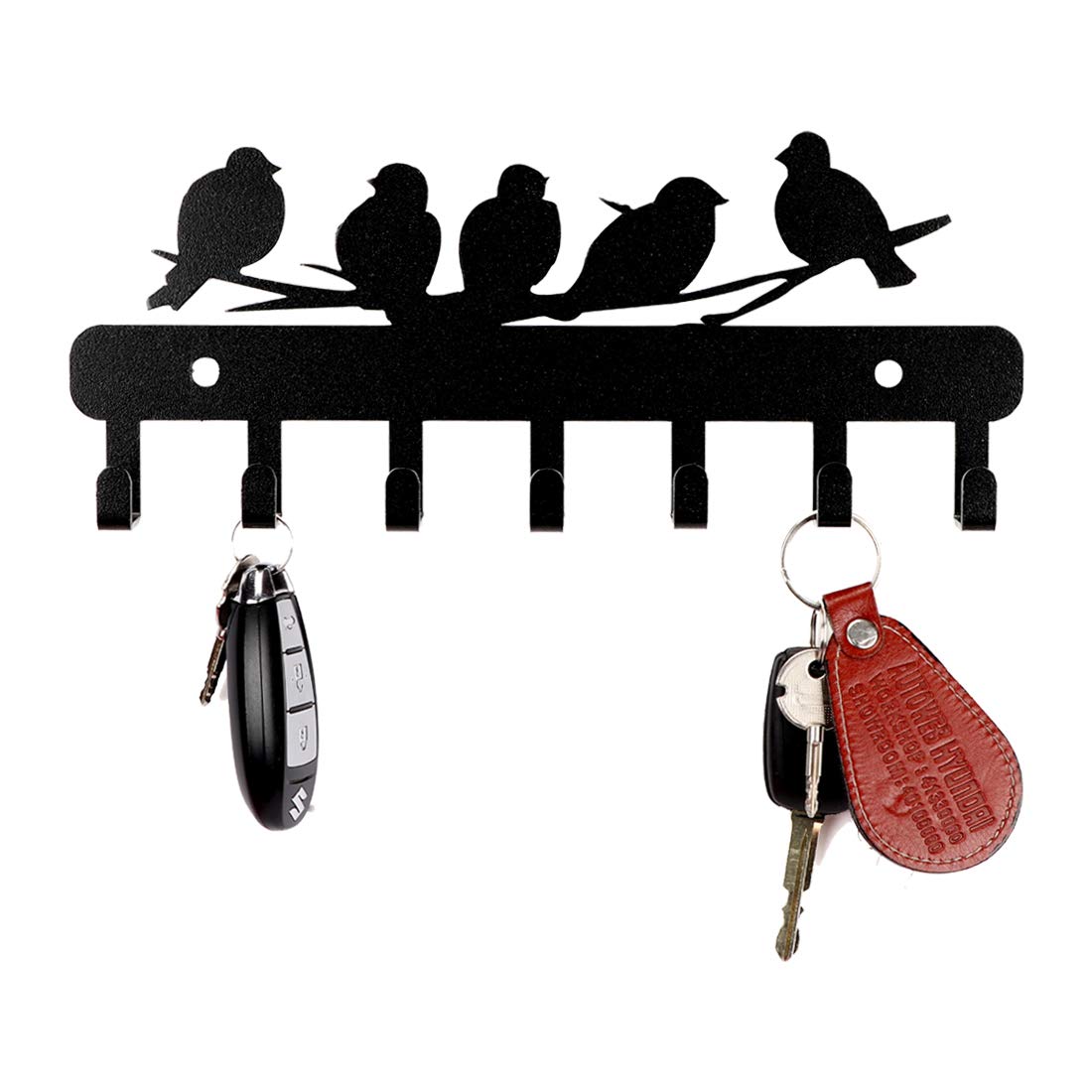 Sehaz Artworks Metal Key Holder for Home | Bird Key Hooks | Key Holder for Home Decor Stylish | Key Stand for Wall (7 Hooks, Black) (B07NYQD64Q) Amazon Price History, Amazon Price Tracker