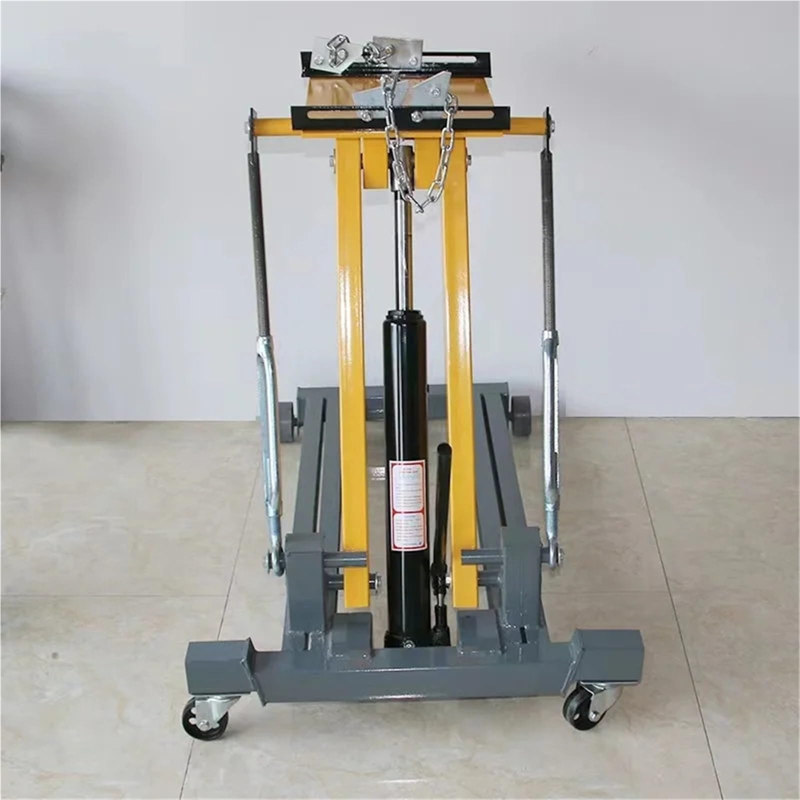 Sollevatore Auto Cavalletto per martinetto Motore 2T Martinetto Idraulico Sottile Martinetto per Trasmissione Cambio in Posizione Bassa cric per Auto(Black)