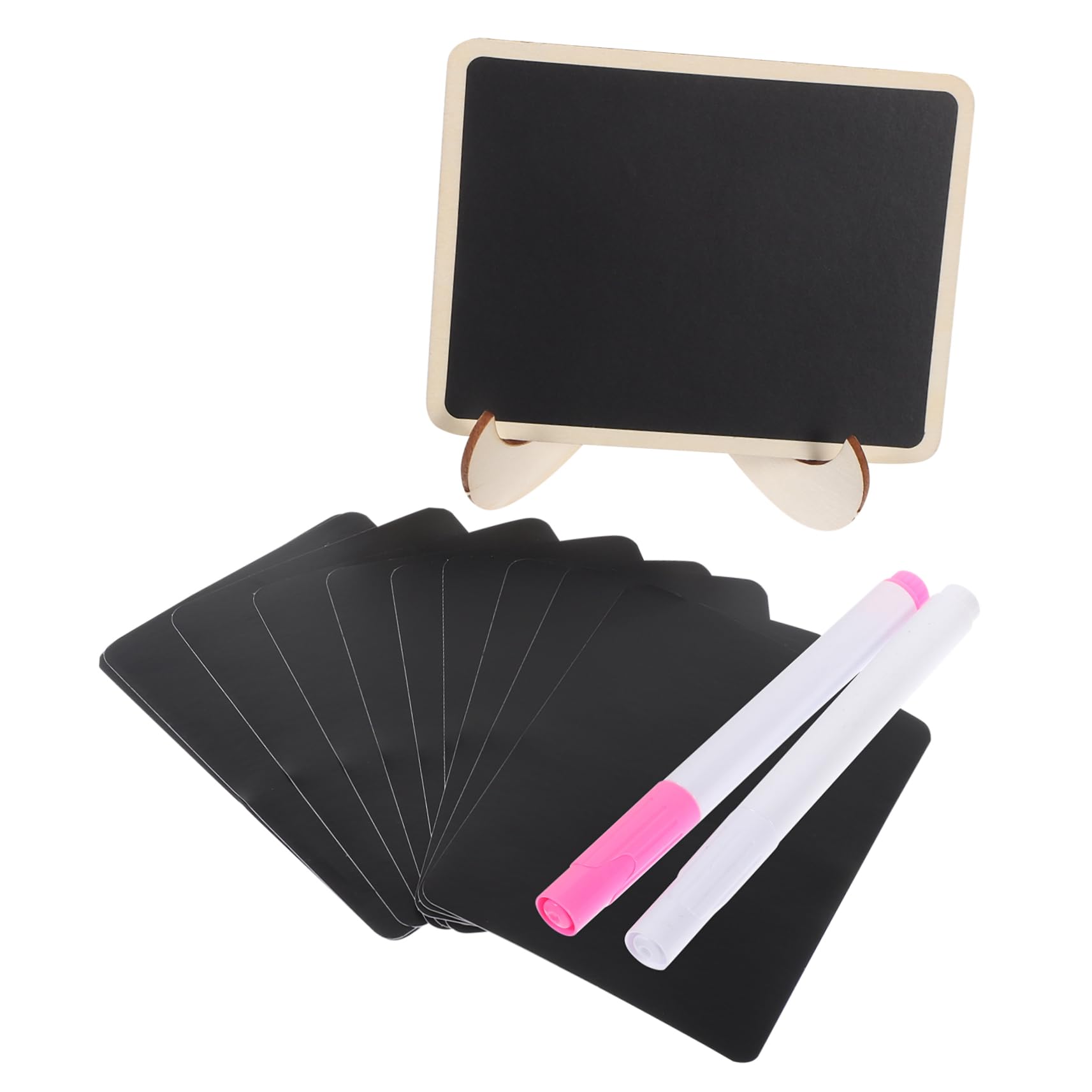 HOMSFOU 4 Set Mini Lavagne Piccole per Decorazioni Completo con Lavagnette Pellicole e per Matrimoni e Uffici Cancellabili e Facili