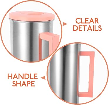 Cabilock Stainless Steel Water Pitcher with Lid 22Oz Metal Jug for Cold Beverages Iced Tea Coffee and Juice Serving Home Kitchen