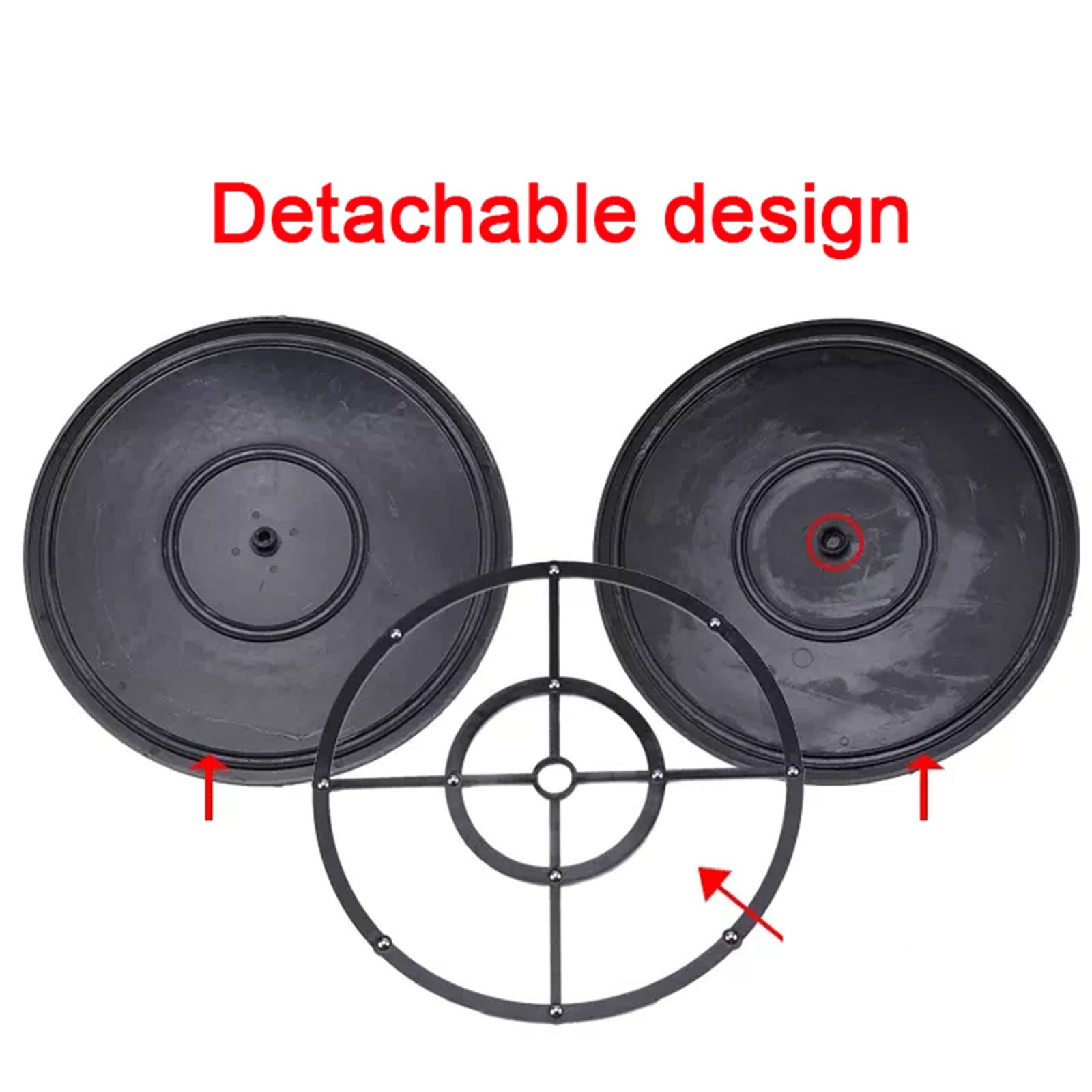 2 Piattaforme Girevoli 360° Con Cuscinetti A Sfera – Diametro 20cm, In PP, Per TV, Laptop E Vasi
