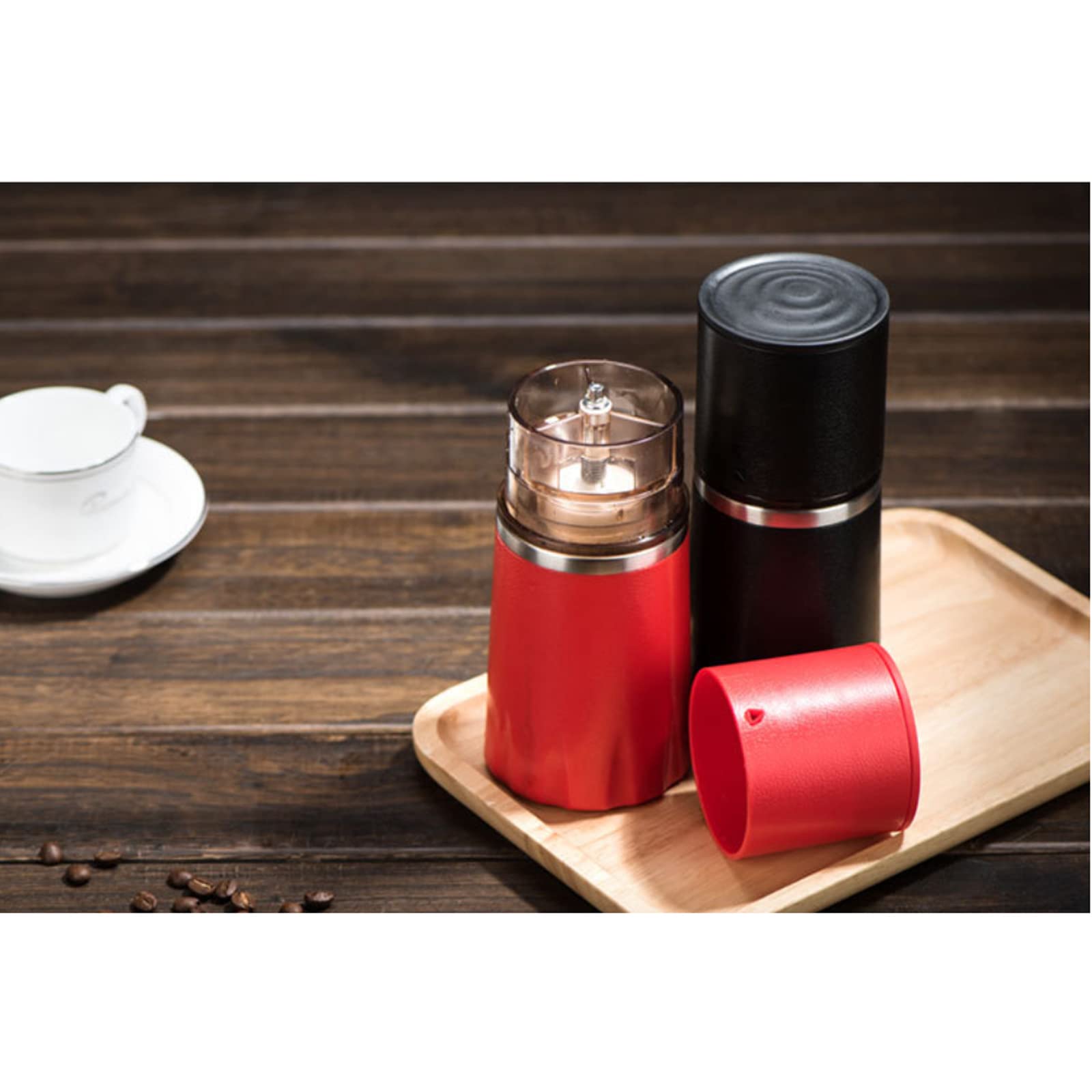 MRKU Macchina per caffè Manuale, Portatile, Automatica, Piccola, per caffè in grani, per Auto, Campeggio, Viaggi