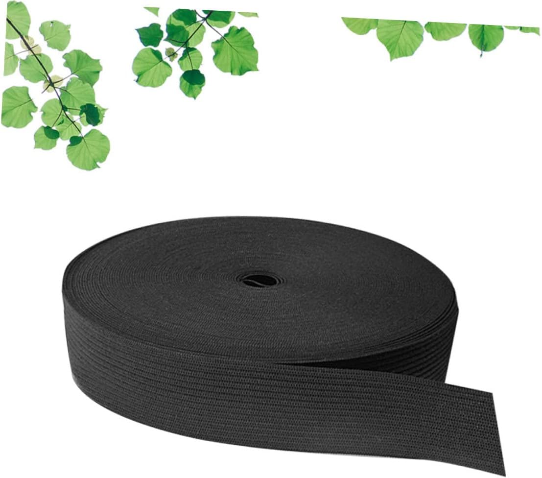 NUOBESTY 1roll Meters Black Elastic Band for Sewing Wide Knitting Elastic Stretchy Strap for Projects Garment and Clothing Accessories