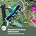 Garden Hose Splitter 4 Way - Heavy Duty Water Hose Manifold with Shut-Off Valves - Outdoor Faucet Divider and Spigot Connector for Garden, Lawn, or Patio Use - Durable Brass Pipe Splitter - Classic