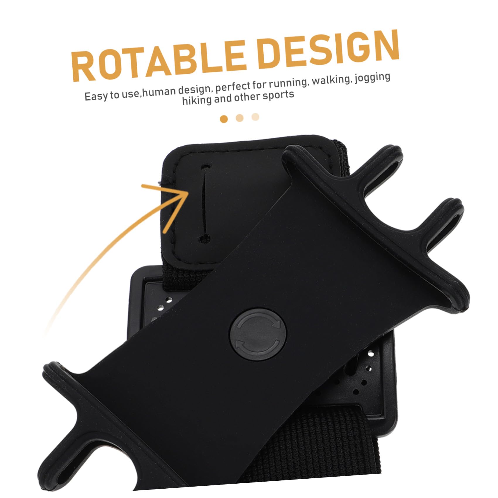 Housoutil 16 Pz braccialetto del cellulare mano telefono da polso braccio del cellulare ascella braccialetto da corsa all'aperto supporto per il braccio del telefono cellulare nylon Black