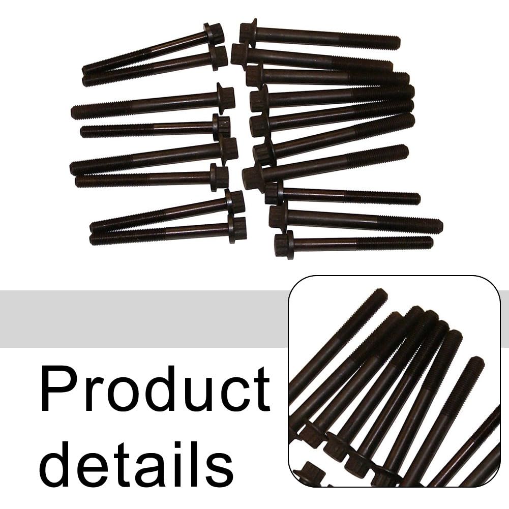 Set di bulloni per testa cilindri Ford Ranger Pickup e Mazda B2500 2.5TD - Acciaio al carbonio ad alta resistenza, trattato termicamente, resistente alla corrosione, sostituzione diretta per