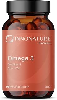 InnoNature Vegane Omega 3 Kapseln, 90 Stück, DHA + EPA