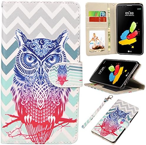 LG Stylo 2 Case, UrSpeedtekLive LG Stylus 2 Wallet Case, Premium PU Leather Flip Wallet Case Cover with Card Slots & Stand for LG Stylo 2 - Owl