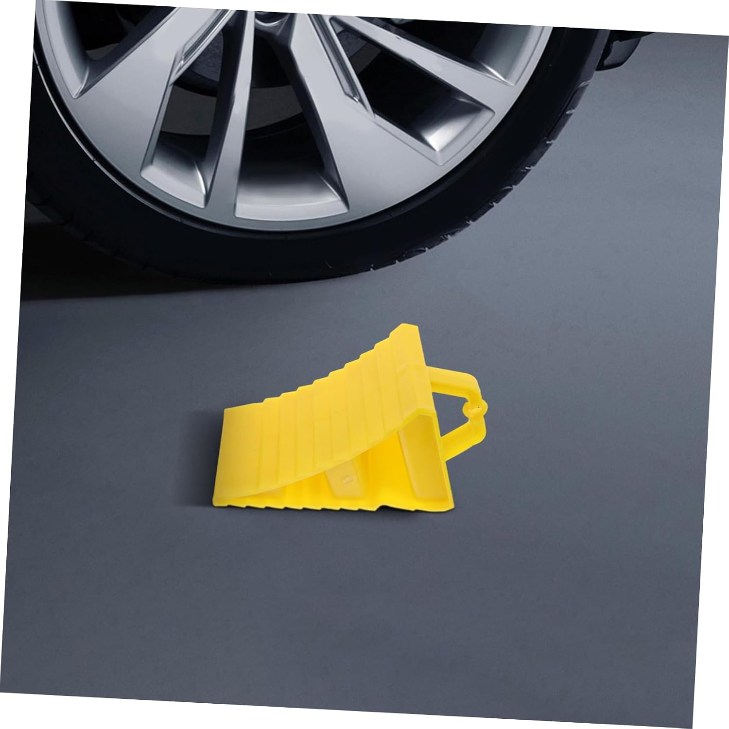Luxshiny 2pcs Wheel Chocks for Rv Trailer Plastic Wheel Stoppers Handle for Cars Trucks Campers