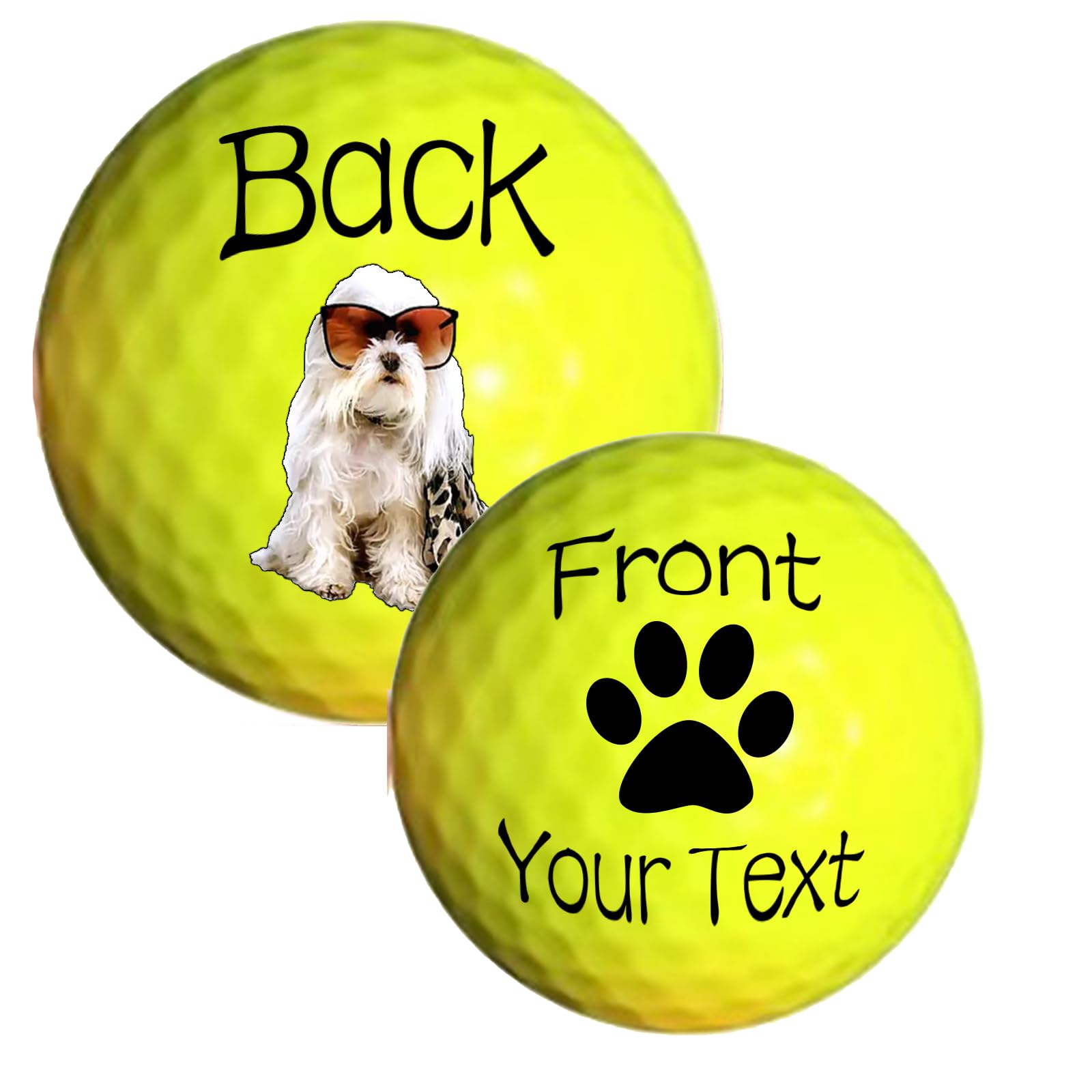 BROKANER Personalized Golf Balls for Men Women Two Layers Construction Golf Ball Custom with Any Picture and Text