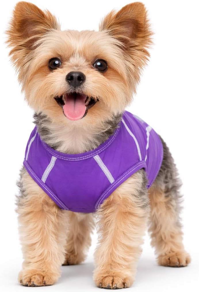 Pet Life ® Active Racerbark 4-Way Stretch and Quick Dry Fitness and Yoga Reflective Performance Dog T-Shirt Tank Top