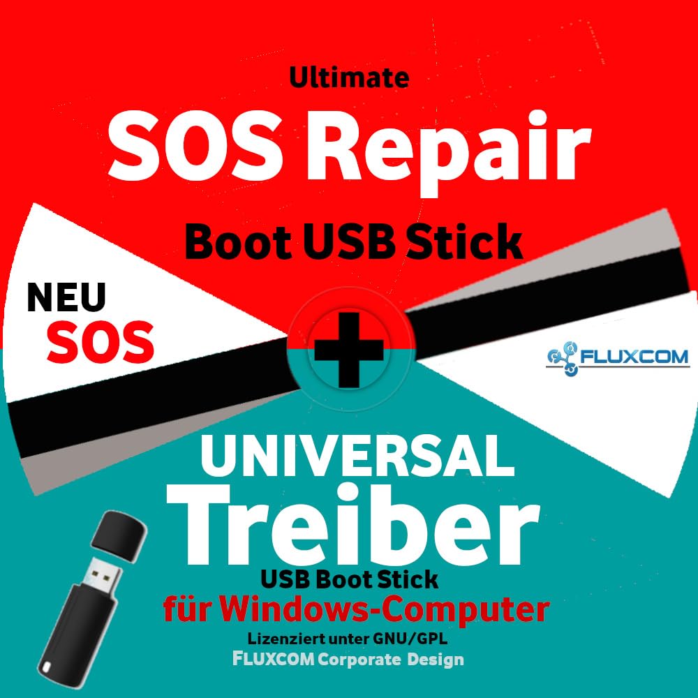 SOS Repair & Treiber USB Boot Stick für alle gängigen Betriebssysteme