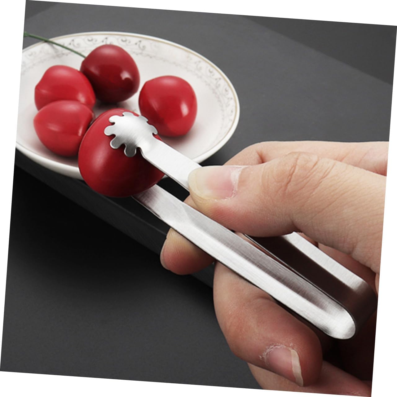 VOSAREA 4Pcs Mini Stainless Steel Tongs for Ice Cubes and Sugar Cubes Food-Grade Tongs for Coffee Bars and Parties Sturdy Kitchen Serving Utensils