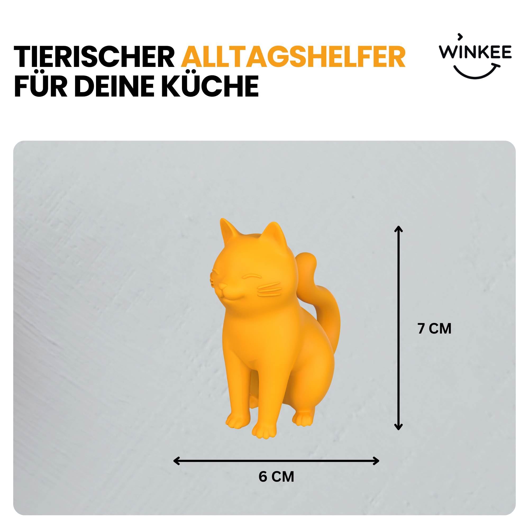 Winkee Gatto Guardiano – Porta Cucchiaio E Antiodore Per Pentole – Accessorio Cucina Simpatico E Utile - 4