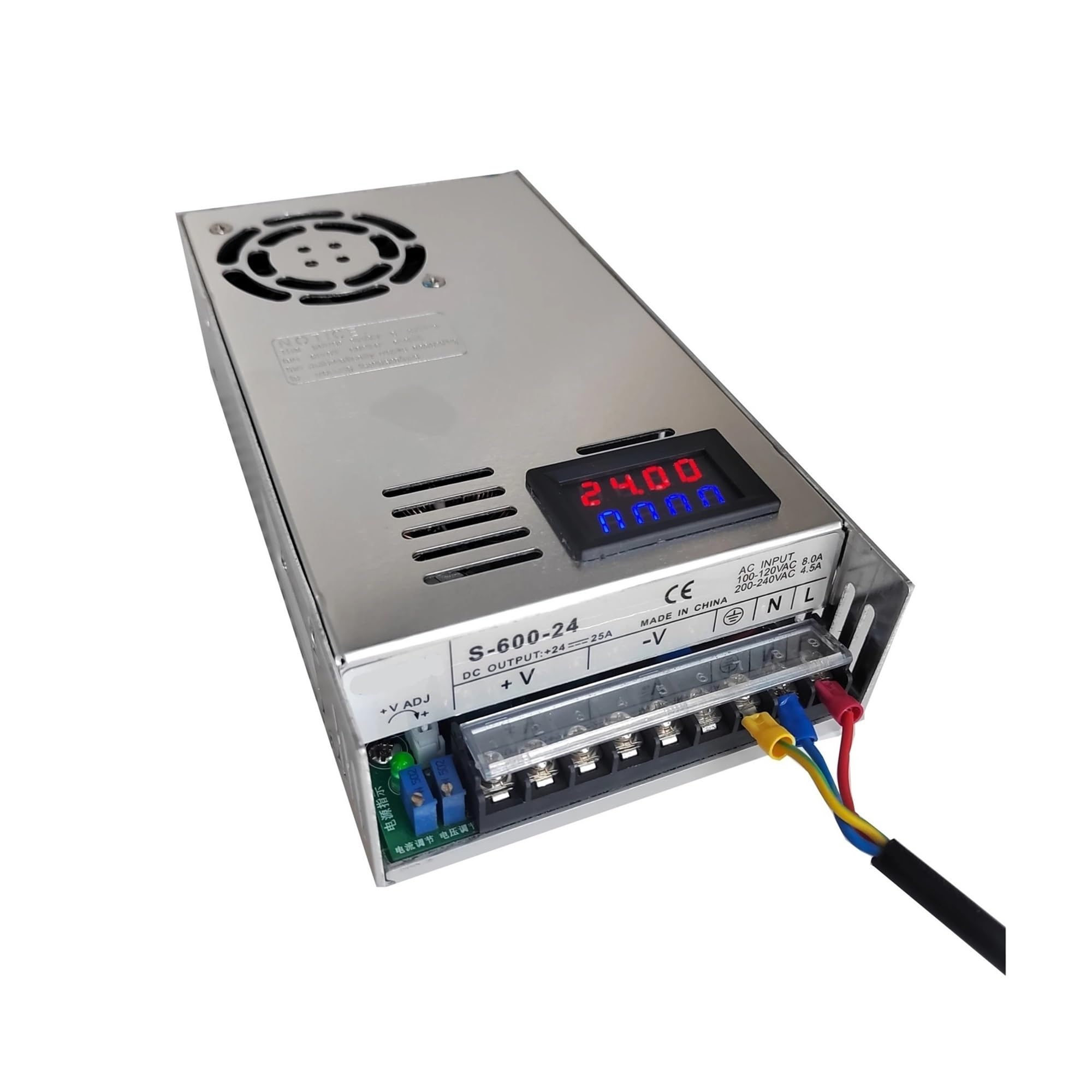 GWRQXWCKA 500W 600W Adjustable Switching Power Supply Digital Display 12v 15v 24v 27v 36v 48v 50v 60v 72V Power SMPS(600w,0-27V)