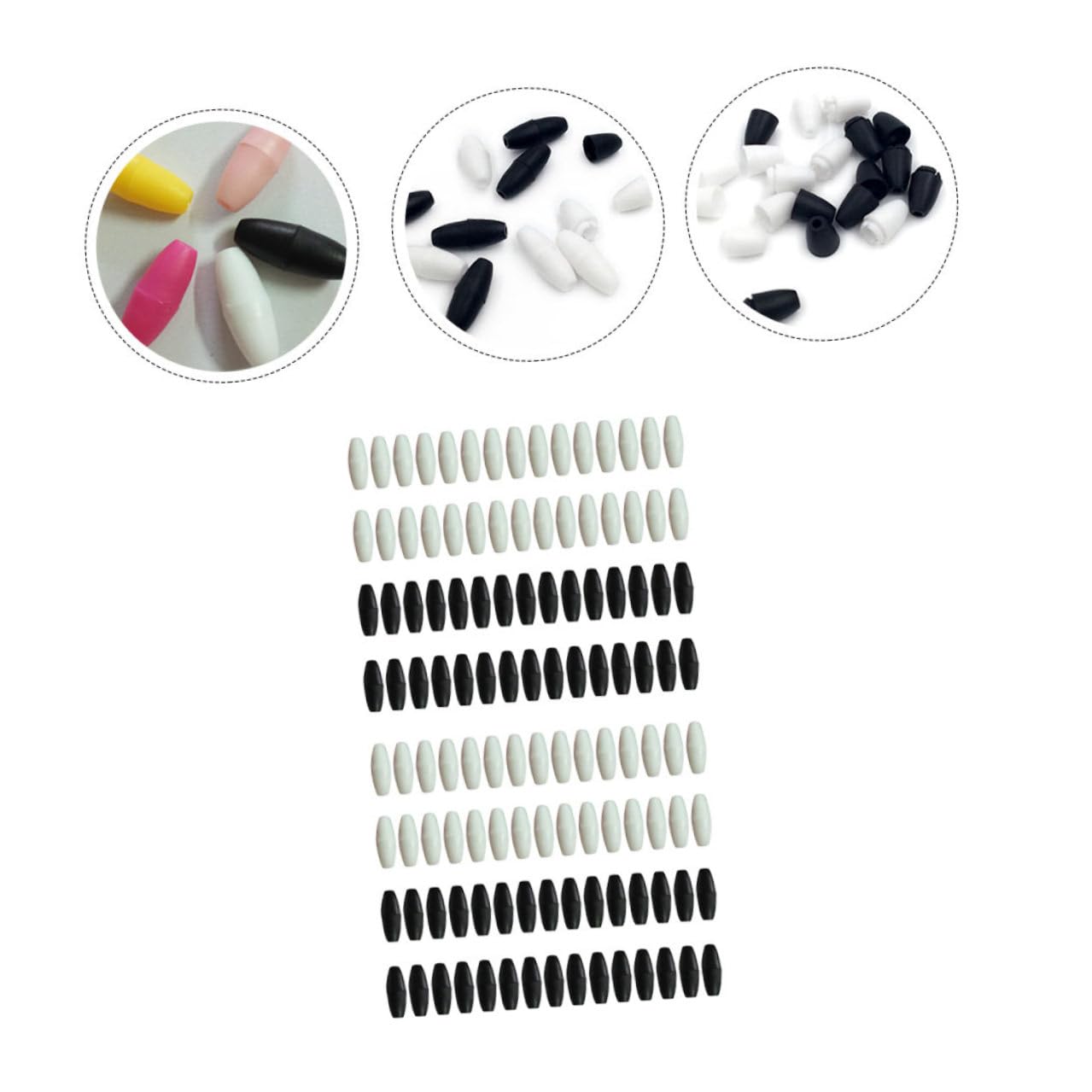 DOITOOL 800 Piezas Broches de Seguridad Plásticos para Cuerdas Conectores de Hebilla DIY Accesorios para Pulseras y Collares Resistente y Duradero de Negros y