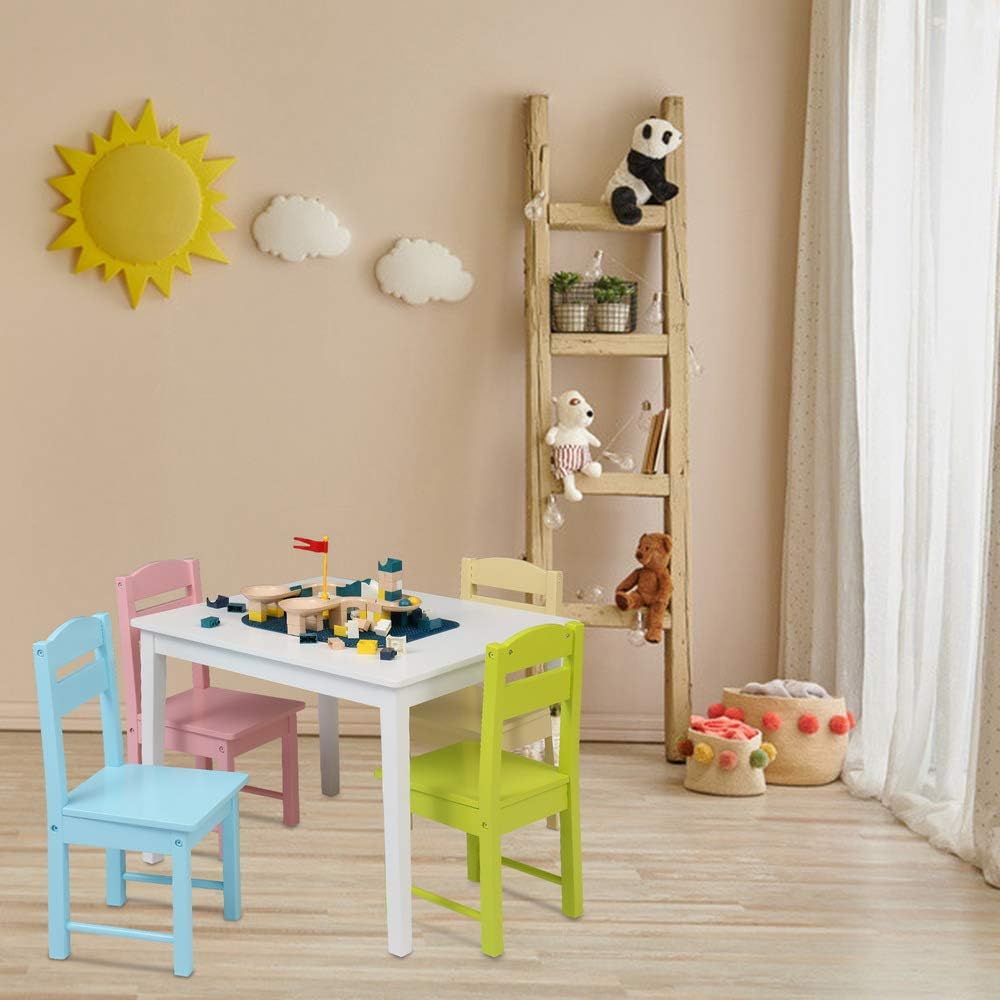 Gеt Pорulаr оƒƒеr Spaco, Pine Study Desk Chair Set Kids Desk Children's Play Table and Chair Set Mini Breakfast Set Wooden (Colorful) Gеt Dіѕсоunt оƒƒеr Spaco, Pine Study Desk Chair Set Kids Desk Children's Play Table and Chair Set Mini Breakfast Set Wooden (Colorful)