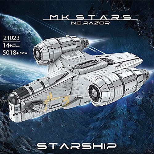 RcBrick 5018 Teile Raumschiff Modell, MK21023 Weltraumzerstörer Modellbausteine, Groß Sci-Fi Super Star Raumschiff MOC… – Bild 3