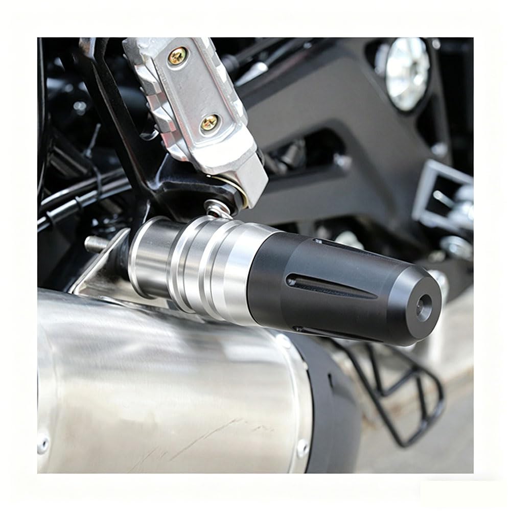 uHLANQC Motorcycle Frame Sliders for Kawasaki Ninja 500 2025 Anti-Fall Protectors Anti-Scratch Durable Rear Crash Bar(Plata)