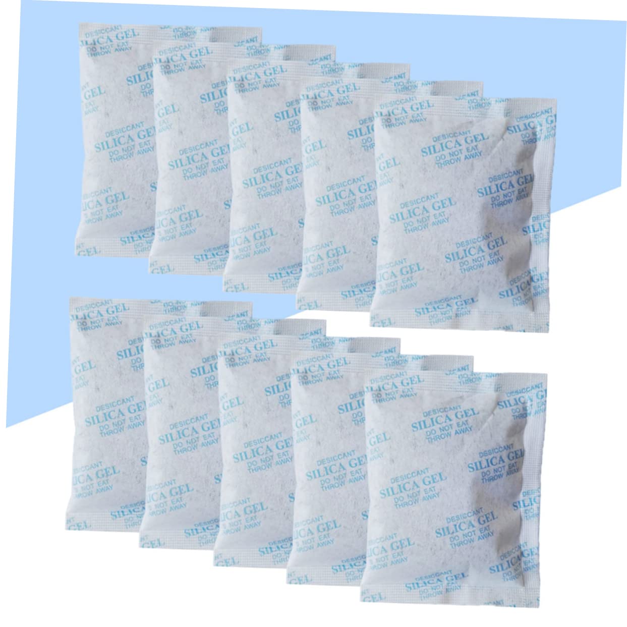 SOLUSTRE 50 Sachets Déshydratants Absorbeur D'humidité en Gel de Silice 50g Tissu Non Tissé Bleu pour Tiroirs et Vêtements Prévention Condensation et Maintien Sec