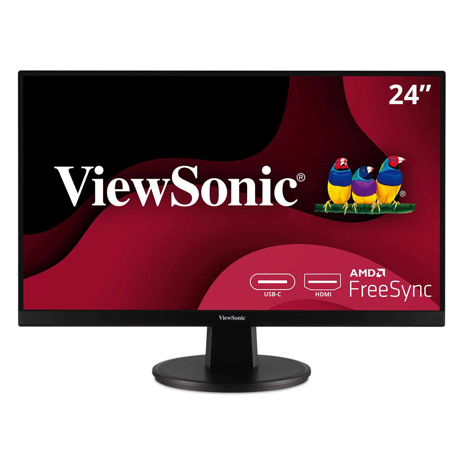 ViewSonic VA2447-MHU 24 Inch Full HD 1080p USB C Monitor w FreeSync 100Hz Eye Care HDMI VGA Renewed