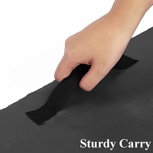 Miniatura 4 de Skyour - Funda de transporte para colchón de tres pliegues, impermeable, plegable, de espuma viscoelástica, estrecha, tamaño individual, bolsas de