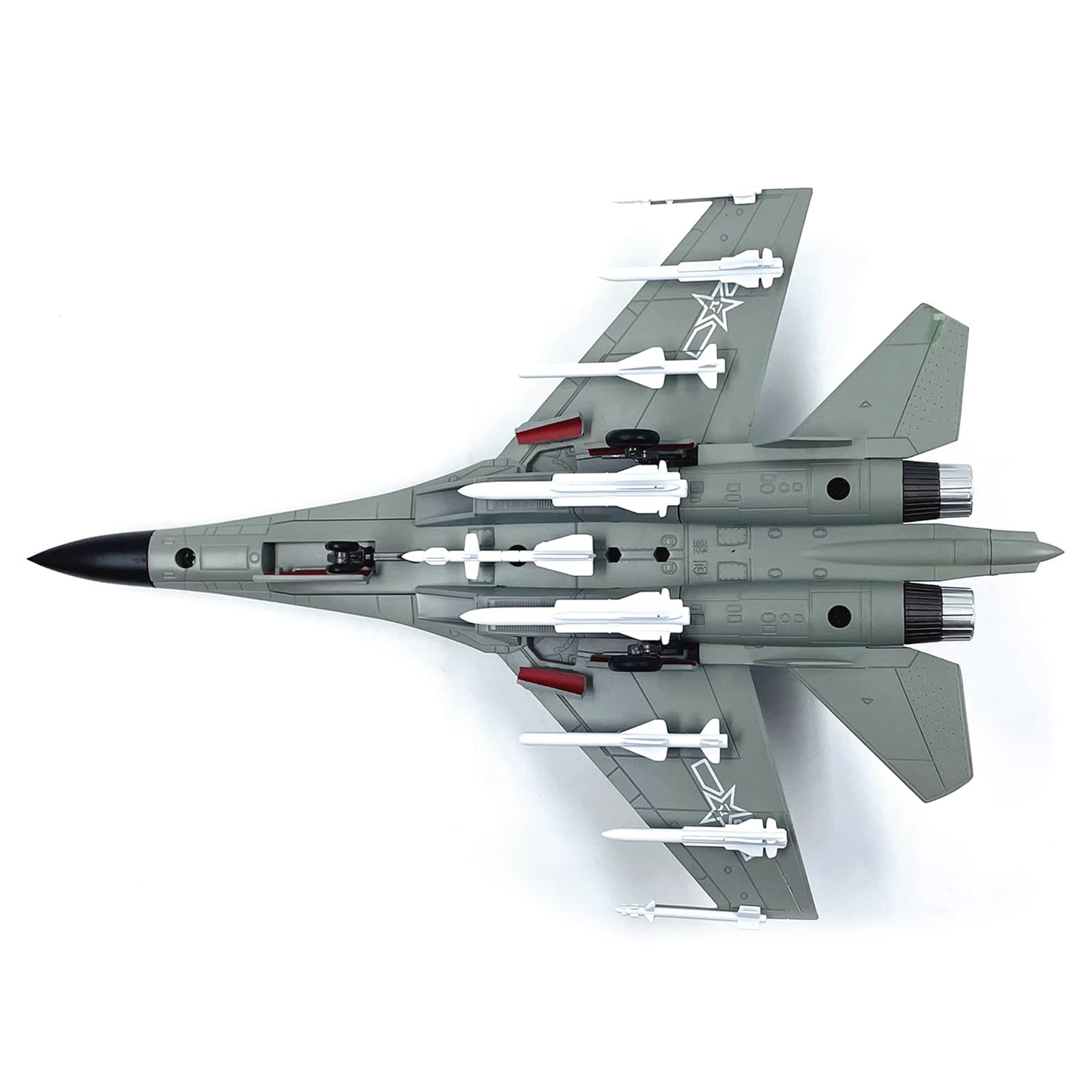 TECKEEN Modello di aeromobile cinese J-16 dell'aeronautica militare cinese in lega modello 1:100 Modello di mostra scientifica di simulazione
