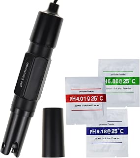 High-Accuracy pH Electrode Probe with BNC Connector 200cm for PH Meter Monitor Controller Test Sensor, Replaceable Precise Measurements
