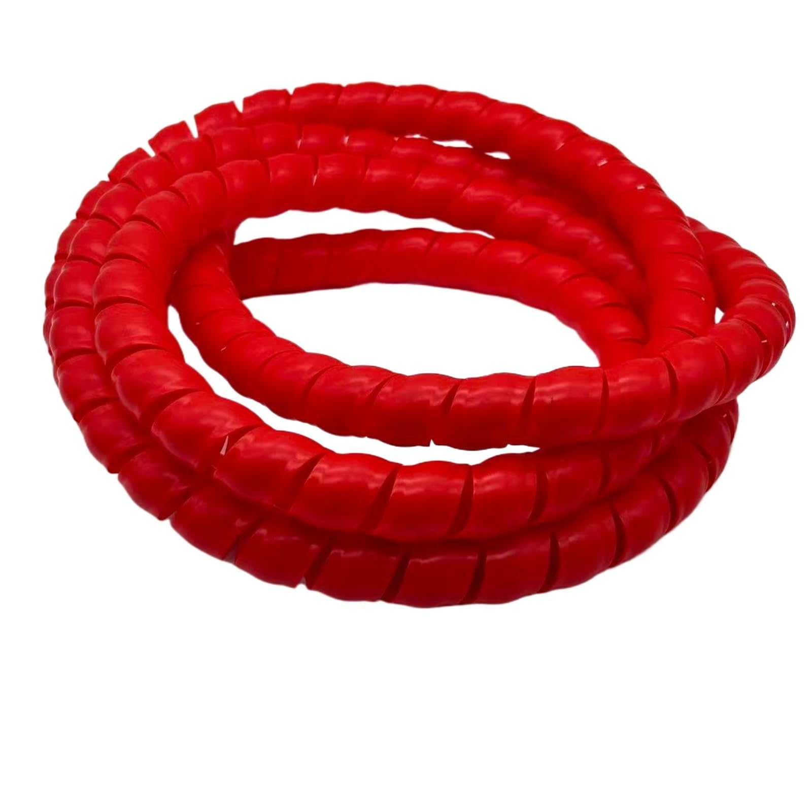 Thalawirefix 1 Meter Spiral Cable Organizer Sleeve Flexible Winding Pipe Wire Protector Wrap for Tidy Cables Anti-Clutter(Red,ID 12mm)