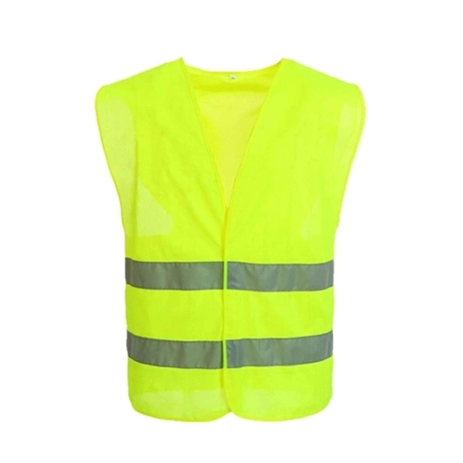 Chaleco Reflectante Chaleco de Seguridad Alta Visibilidad, Color neón Brillante, Transpirable y con Tiras Reflectantes para Uso en Exteriores(Fluorescent Yellow,XL)